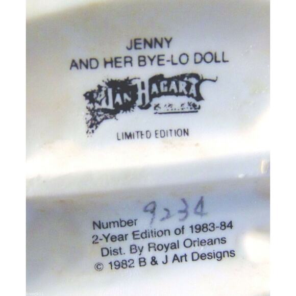 NEW Jan Hagara Limited Ed JENNY & BYE-LO DOLL Porcelain 5.5" Tall FIGURINE NIB! - Picture 4 of 8